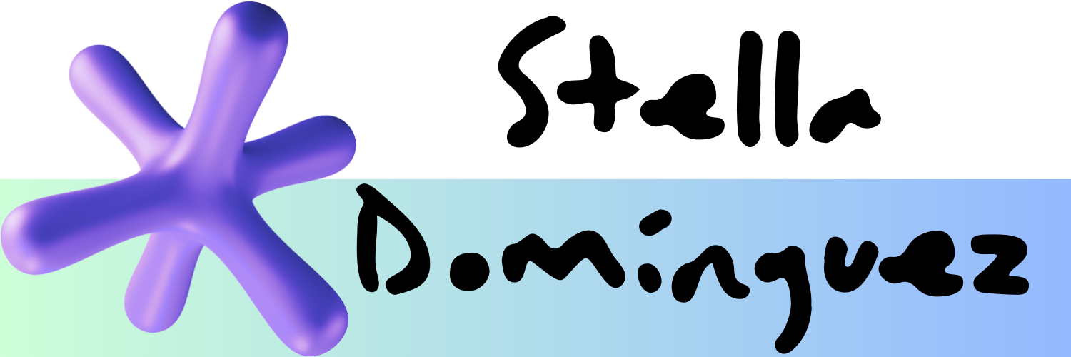Logo Stella Domínguez en banner original a color